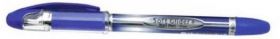 Pix PENAC Soft Glider, rubber grip, 1.6mm, varf metalic, corp transparent - scriere albastra