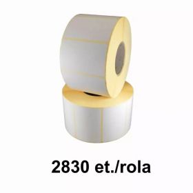 Role etichete semilucioase ZINTA 90x50mm, tub 76mm, 2830 et./rola