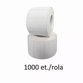 Role etichete de plastic ZINTA albe 90x60mm, 1000 et./rola