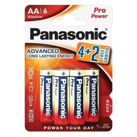 Panasonic baterie alcalina AA (LR6) Pro Power B(4+2) LR6PPG/6BP 4+2F