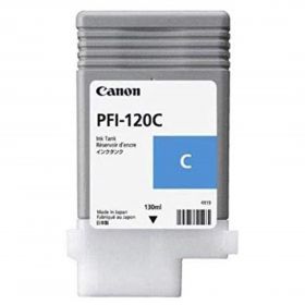 Cartus cerneala Canon PFI-120C, cyan, capacitate 130ml, pentru Canon TM 200/205/300/305.