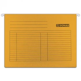 Dosar suspendabil cu eticheta, bagheta metalica, carton 230g/mp, 5 buc/set, DONAU - orange