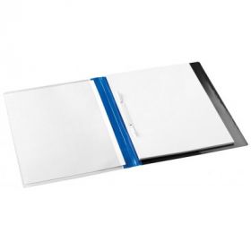 Dosar plastic cu alonja, buzunar de prezentare pe coperta, JALEMA Report file - albastru