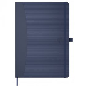 Caiet cu elastic, A5, OXFORD Signature Touch, 80 file - 90g/mp, Scribzee, mate - albastru