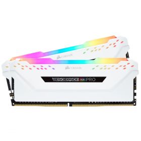 Memorie RAM DIMM Corsair Vengeance RGB PRO 16GB (2x8GB), DDR4 3000MHz, CL15, 1.35V, RGB LED, XMP 2.0, White.