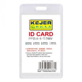 Suport PP water proof, pentru carduri,  55 x  85mm, vertical, 5 buc/set, KEJEA - transparent