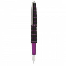 Stilou DIPLOMAT Elox Ring, cu penita M, din otel inoxidabil - black purple