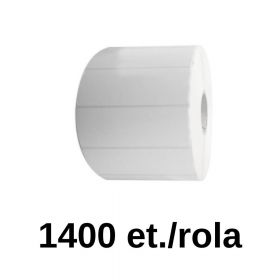 Rola etichete de plastic ZINTA albe 100x30mm, 1400 et./rola