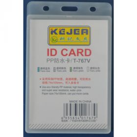 Suport PP water proof, pentru carduri,  74 x 105mm, orizontal, 5 buc/set, KEJEA - transparent