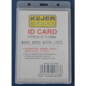 Suport PP water proof, pentru carduri,  91 x 128mm, vertical, 5 buc/set, KEJEA - transparent