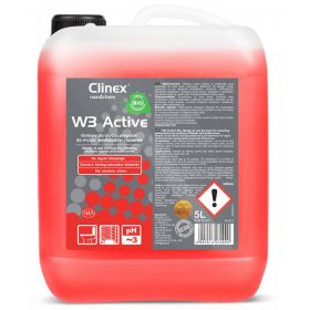 Clinex W3 Active Bio, 5 litri, detergent lichid pentru curatare toalete si bai