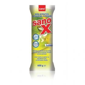 Praf de curatat cu inalbitor Sano X Lemon rezerva 600g