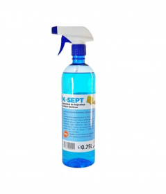 Lichid dezinfectant de suprafete pe baza de alcool 75% K-Sept 750ml cu pulverizator