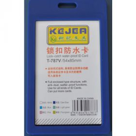Suport PP water proof snap type, pentru carduri,  55 x  85mm, vertical, 5 buc/set, KEJEA - bleumarin