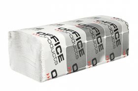 Servetele ZZ hartie reciclata alba, 23x23cm, 1 strat, 200buc/pachet, 20pachete/cutie, Office Product