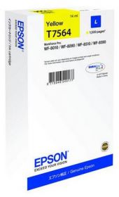 Cartus cerneala Epson T75644, yellow, capacitate 14ml, 1500 pagini, pentru WF-8590DWF, WF-8090DW, WF-8510DWF, WF-8010DW