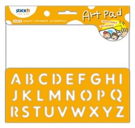 Bloc desen autoadeziv 254 x 305mm, 24 file/set, Stick n Art Pad - alfabet
