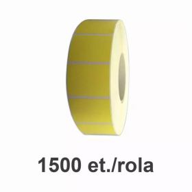 Role etichete termice ZINTA galbene 50x25mm, 1500 et./rola