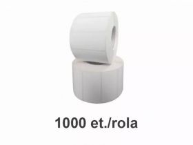 Role etichete de plastic ZINTA albe 60x30mm, 1000 et./rola