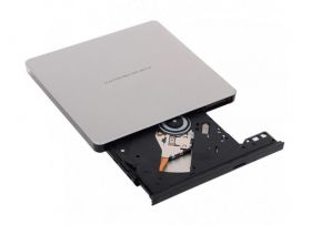 Ultra Slim Portable DVD-R Silver Hitachi-LG GP60NS6, GP60NS60 Series, DVD Write /Read Speed: 8x, CD Write/Read Speed: 24x, USB 2.0, Buffer 0.75MB, 144 mm x 137.5 mm x 14 mm.