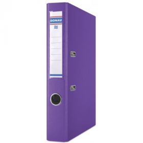 Biblioraft A4, plastifiat PP/PP, margine metalica, 50 mm, DONAU Premium - violet