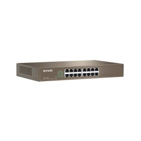 Tenda 16-Port 10/100Mbps Switch, TEF1016D; IEEE 802.3, IEEE 802.3u, IEEE 802.3x; 16*10/100M Base-T Ethernet ports (Auto MDI/MDIX); Output: 20W; Switching Capacity: 3.2Gbps; Support standard 13/19 inch rack-mountable; Support Plug and Play， without any c