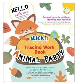 Carte educativa Stick n Tracing Work Book - Animal Party