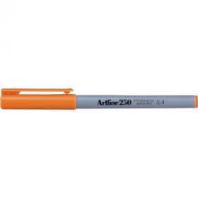 Permanent marker ARTLINE 250, corp plastic, varf rotund 0.4mm - portocaliu