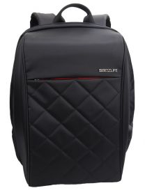Rucsac BESTLIFE Travel Safe, 46x29x17cm, compartiment tableta si laptop 15.6 inch, negru/rosu