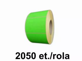Role etichete semilucioase ZINTA 100x70mm, 2050 et./rola, verzi fluo
