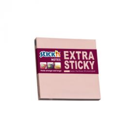 Notes autoadeziv extra-sticky 76 x  76mm, 90 file, Stick'n - magenta pastel