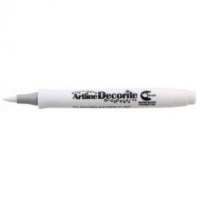 Marker ARTLINE Decorite, varf flexibil (tip pensula) - alb