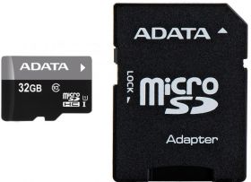 Micro Secure Digital Card ADATA 32Gb, AUSDH32GUICL10-RA1, Clasa 10, cu adaptor SD (pentru telefon)