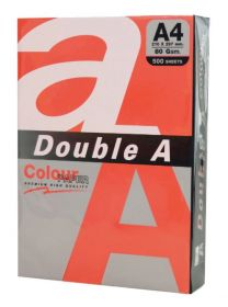 Hartie color pentru copiator A4, 80g/mp, 500coli/top, Double A - rosu intens