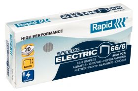 Capse Rapid Strong, 66/6, pentru capsator electric, 2-20 coli, 5000 buc/cutie
