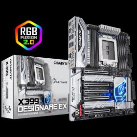 Placa de baza Gigabyte X399 DESIGNARE EX, AMD X399, 8 x DDR4 DIMMsockets supporting up to 128 GB of system memory, Support for DDR4 3600+*(O.C.)/ 3466(O.C.)/ 3333(O.C.)/ 3200(O.C.)/ 2933(O.C.)/ 2667/ 2400/2133 MHz memory modules, 5x PCI Express x16, 3x M2
