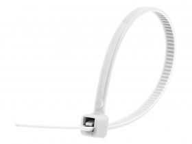 Clema (soricei) plastic alb prindere cabluri 2,5mm latime si lungime 100mm SEL.2.202 / TED