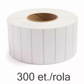 Role etichete de plastic ZINTA albe 24x150mm, 300 et./rola