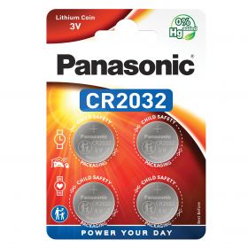 Panasonic baterie litiu CR2032 3V diametru 20mm x h3,2mm Blister 4bucCR-2032EL/4BP Power Rangers