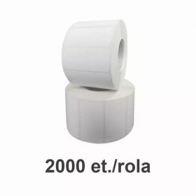 Role etichete de plastic ZINTA albe 50x25mm, fi.76 mm, 2000 et./rola