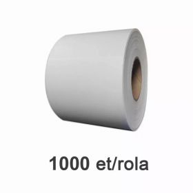 Role etichete de plastic ZINTA albe detasabile cu perfor 100x150mm, 1000 et./rola
