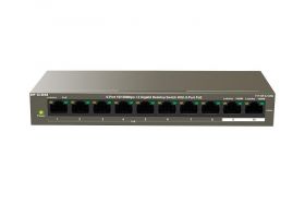 IP-COM 8-Port10/100Mbps+2 Gigabit Desktop Switch With 8-Port PoE F1110P- 8-102W, Standard: IEEE 802.3、 IEEE 802.3u、IEEE 802.3x、IEEE 802.3af、IEEE 802.3at, interface: 8 x 10/100Base-TX RJ45 Ports(Data/Power), 2 x 10/100/1000Base-T RJ45 Port(Data), S