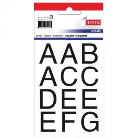 Etichete cu litere, A-Z, 25 x 25 mm, 35buc/set, TANEX - bold
