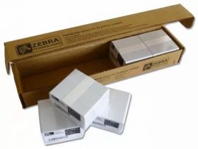 Card PVC Zebra, CR80, compozit, alb, retransfer, 500 carduri