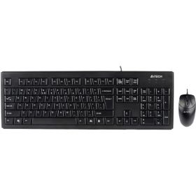 Kit tastatura + mouse A4tech KRS-8372, cu fir, negru, tastatura KRS-83, Mouse OP-720, USB