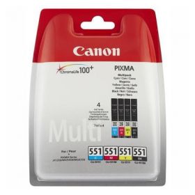 Cartuse cerneala Canon kit CLI581XL,Black, cyan, magenta, yellow + hartie foto 10 X 15 (50 coli).