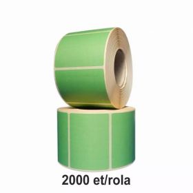 Role etichete semilucioase ZINTA verzi 100x100mm, 2000 et./rola