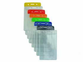 Suport card flexibil vertical, transparent