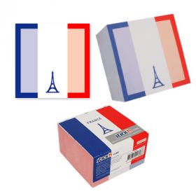 Cub notes autoadeziv 70 x 70 mm, 400 file, Stick'n France - alb