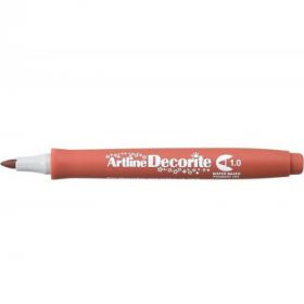 Marker ARTLINE Decorite, varf rotund 1.0mm - maro